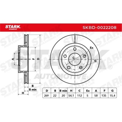 Tarcza hamulcowa Stark SKBD-0022208 SKBD-0022208 - foto 5