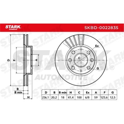 Tarcza hamulcowa Stark SKBD-0022835 SKBD-0022835 - foto 4