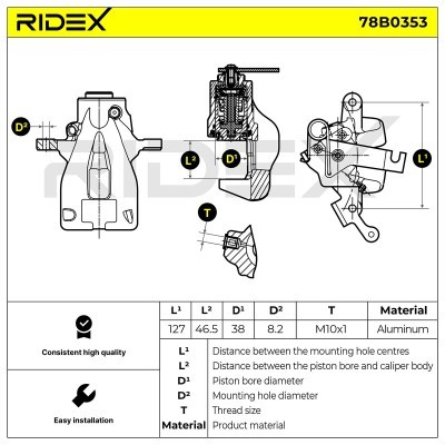 Zacisk Hamulcowy RIDEX 78B0353 78B0353 - foto 5