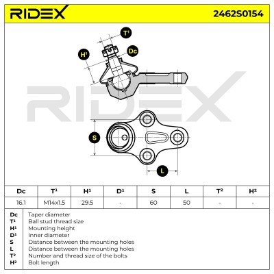 Sworzeń wahacza RIDEX 2462S0154 2462S0154 - foto 7