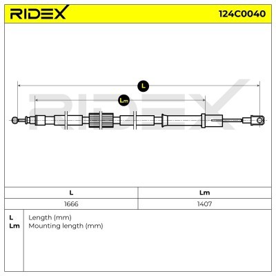 Linka Hamulca Ręcznego RIDEX 124C0040 124C0040 - foto 6