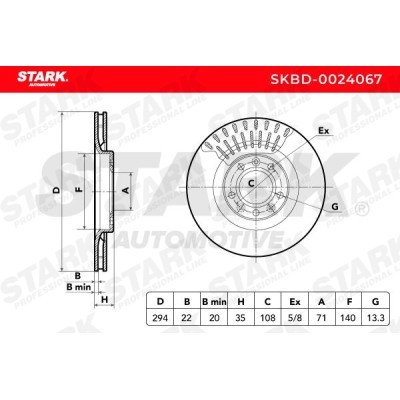 Tarcza hamulcowa Stark SKBD-0024067 SKBD-0024067 - foto 5
