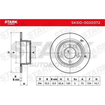 Tarcza hamulcowa Stark SKBD-0020372 SKBD-0020372 - foto 5