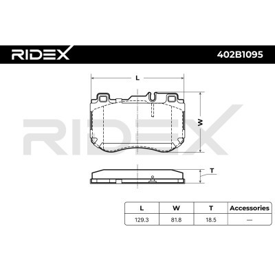 Klocki hamulcowe RIDEX 402B1095 402B1095 - foto 6
