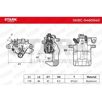 Zacisk Hamulcowy Stark SKBC-0460040 SKBC-0460040 - foto 2