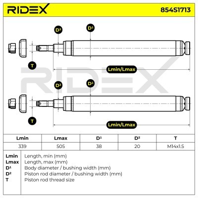 Amortyzator RIDEX 854S1713 854S1713 - foto 4