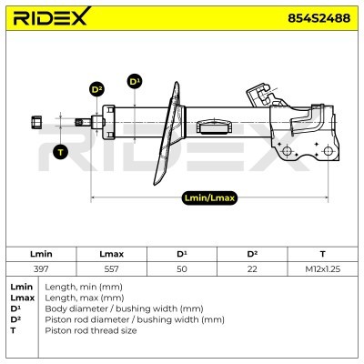 Amortyzator RIDEX 854S2488 854S2488 - foto 7