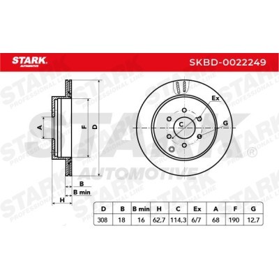 Tarcza hamulcowa Stark SKBD-0022249 SKBD-0022249 - foto 4