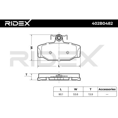 Klocki hamulcowe RIDEX 402B0482 402B0482 - foto 8