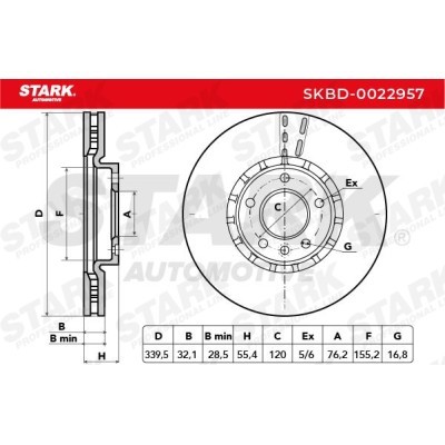 Tarcza hamulcowa Stark SKBD-0022957 SKBD-0022957 - foto 3