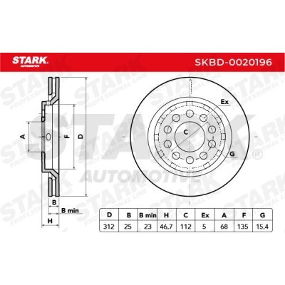 Tarcza hamulcowa Stark SKBD-0020196 SKBD-0020196 - foto 5