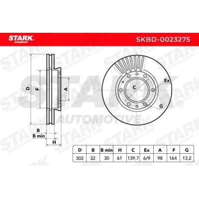 Tarcza hamulcowa Stark SKBD-0023275 SKBD-0023275 - foto 4