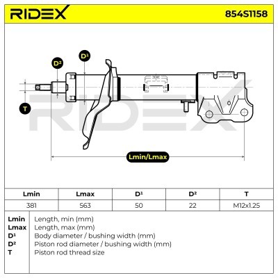 Amortyzator RIDEX 854S1158 854S1158 - foto 6