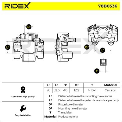 Zacisk Hamulcowy RIDEX 78B0536 78B0536 - foto 6