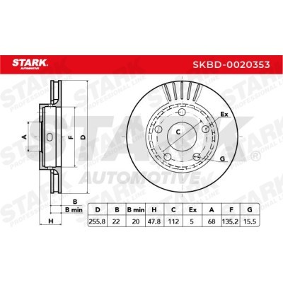 Tarcza hamulcowa Stark SKBD-0020353 SKBD-0020353 - foto 8