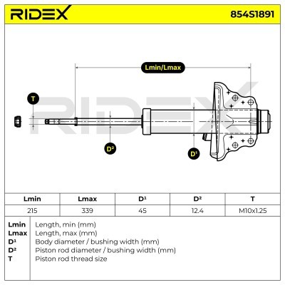 Amortyzator RIDEX 854S1891 854S1891 - foto 6