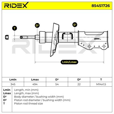 Amortyzator RIDEX 854S1726 854S1726 - foto 8