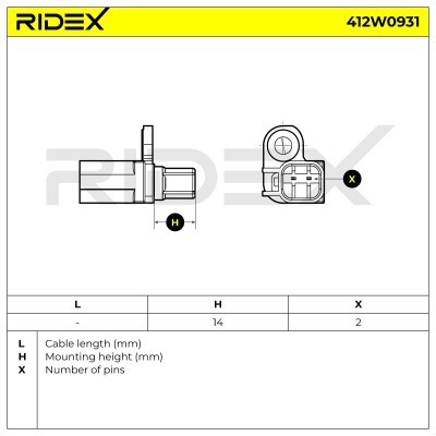 Czujnik ABS RIDEX 412W0931 412W0931 - foto 6