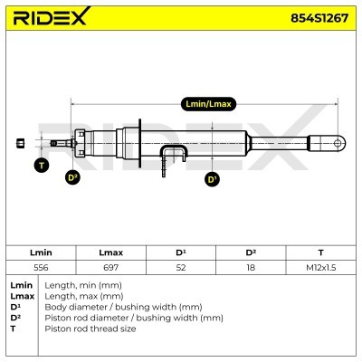 Amortyzator RIDEX 854S1267 854S1267 - foto 6