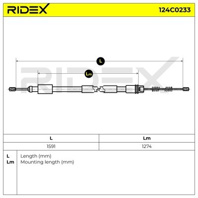 Linka Hamulca Ręcznego RIDEX 124C0233 124C0233 - foto 6