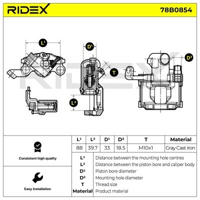 Zacisk Hamulcowy RIDEX 78B0854 78B0854 - foto 5