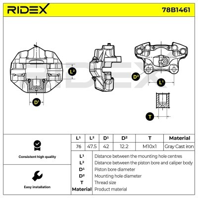 Zacisk Hamulcowy RIDEX 78B1461 78B1461 - foto 5
