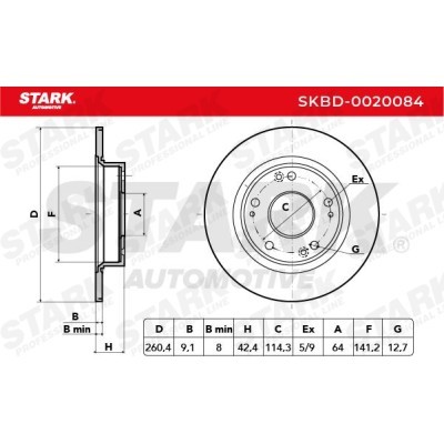 Tarcza hamulcowa Stark SKBD-0020084 SKBD-0020084 - foto 5