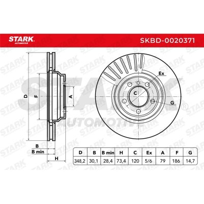 Tarcza hamulcowa Stark SKBD-0020371 SKBD-0020371 - foto 5