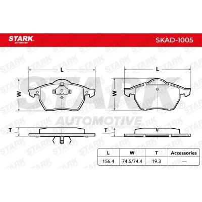 Klocki hamulcowe Stark SKAD-1005 SKAD-1005 - foto 5