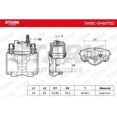 Zacisk Hamulcowy Stark SKBC-0460722 SKBC-0460722 - foto 3