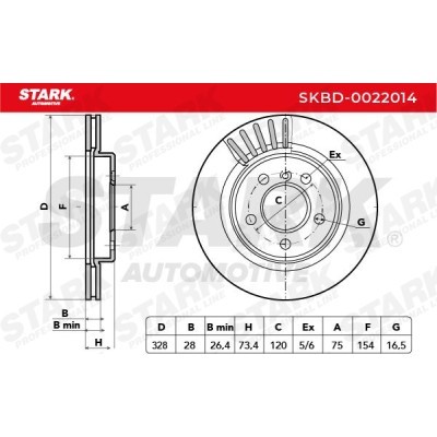 Tarcza hamulcowa Stark SKBD-0022014 SKBD-0022014 - foto 7