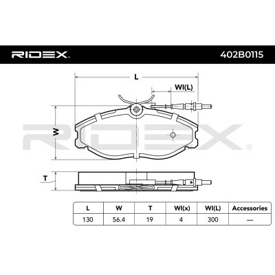 Klocki hamulcowe RIDEX 402B0115 402B0115 - foto 3