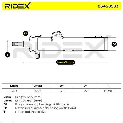 Amortyzator RIDEX 854S0933 854S0933 - foto 6