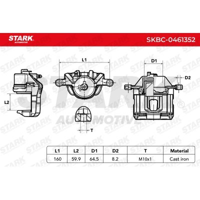 Zacisk Hamulcowy Stark SKBC-0461352 SKBC-0461352 - foto 5