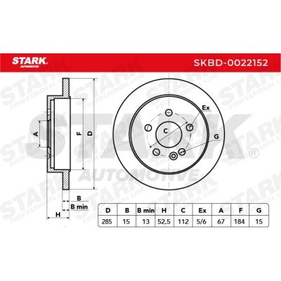 Tarcza hamulcowa Stark SKBD-0022152 SKBD-0022152 - foto 5