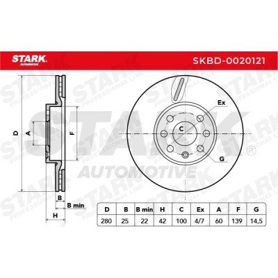 Tarcza hamulcowa Stark SKBD-0020121 SKBD-0020121 - foto 5