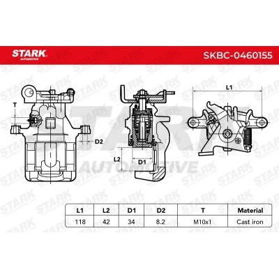 Zacisk Hamulcowy Stark SKBC-0460155 SKBC-0460155 - foto 3