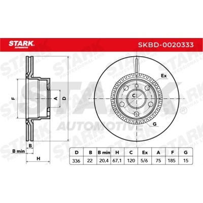 Tarcza hamulcowa Stark SKBD-0020333 SKBD-0020333 - foto 6