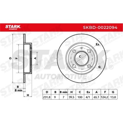Tarcza hamulcowa Stark SKBD-0022094 SKBD-0022094 - foto 5