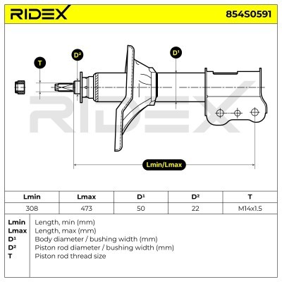Amortyzator RIDEX 854S0591 854S0591 - foto 6