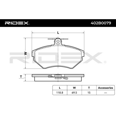 Klocki hamulcowe RIDEX 402B0079 402B0079 - foto 6