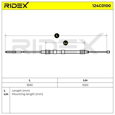 Linka Hamulca Ręcznego RIDEX 124C0100 124C0100 - foto 6