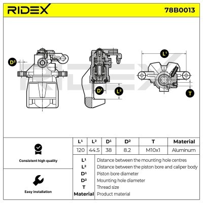 Zacisk Hamulcowy RIDEX 78B0013 78B0013 - foto 5