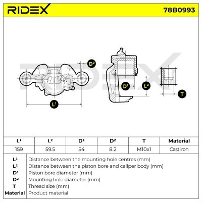 Zacisk Hamulcowy RIDEX 78B0993 78B0993 - foto 7