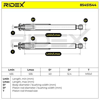 Amortyzator RIDEX 854S1544 854S1544 - foto 4