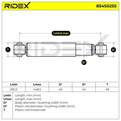 Amortyzator RIDEX 854S0255 854S0255 - foto 4
