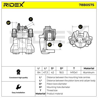 Zacisk Hamulcowy RIDEX 78B0575 78B0575 - foto 5