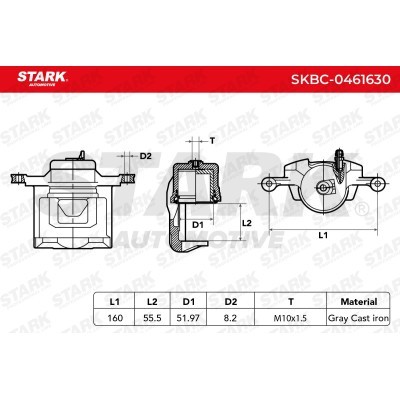 Zacisk Hamulcowy Stark SKBC-0461630 SKBC-0461630 - foto 3
