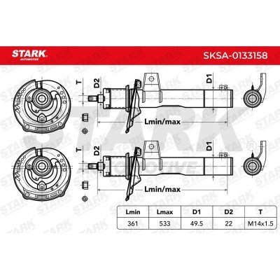 Amortyzator Stark SKSA-0133158 SKSA-0133158 - foto 4