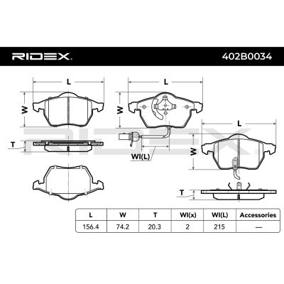 Klocki hamulcowe RIDEX 402B0034 402B0034 - foto 6